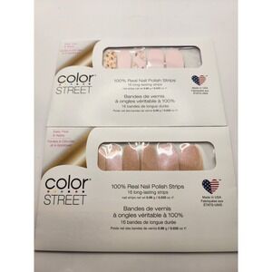 2 New Sets Of Color Street Real Nail Polish Strips, Bee You, Pop The Bubbly